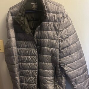 Swiss Tech Men's Charcoal Puffer Jacket